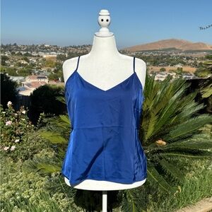 NY & Co blue silk/satin cami